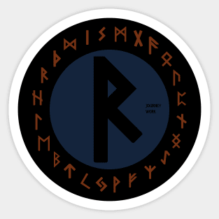 Blue Raidho Elder Futhark  | Viking Rune Symbol Sticker